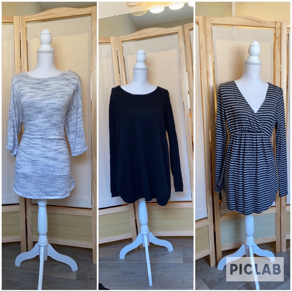 Bundle of 3 Warm Maternity Tops